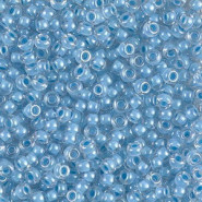 Miyuki rocailles Perlen 8/0 - Sky blue lined crystal 8-221